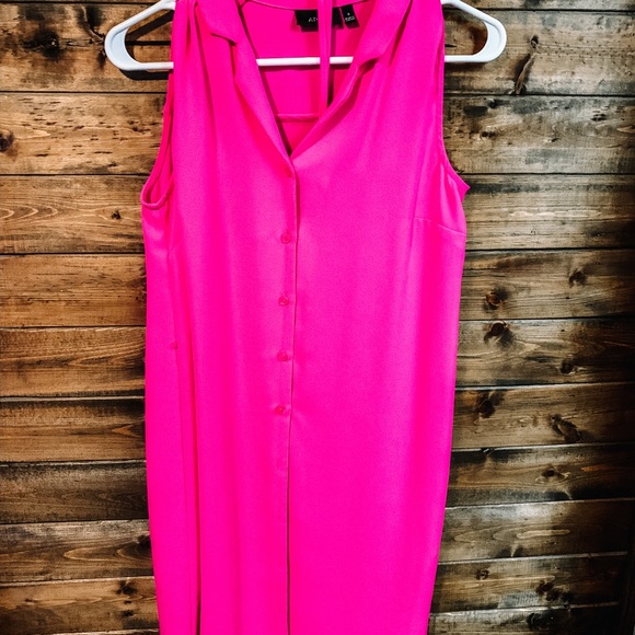 Apt. 9 Dresses Apt 9 Bright Pink Button Down Dress Poshmark